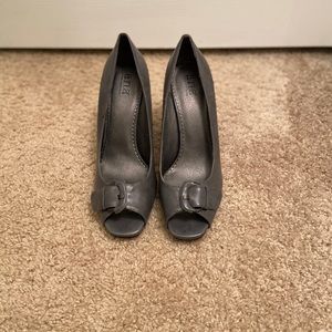a.n.a Dark grey open toed heels